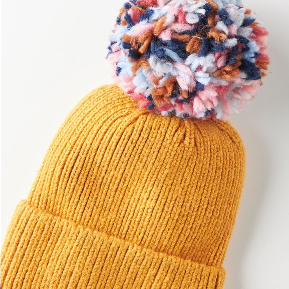 Last one! Mustard Color Pick a Pom Base Hat